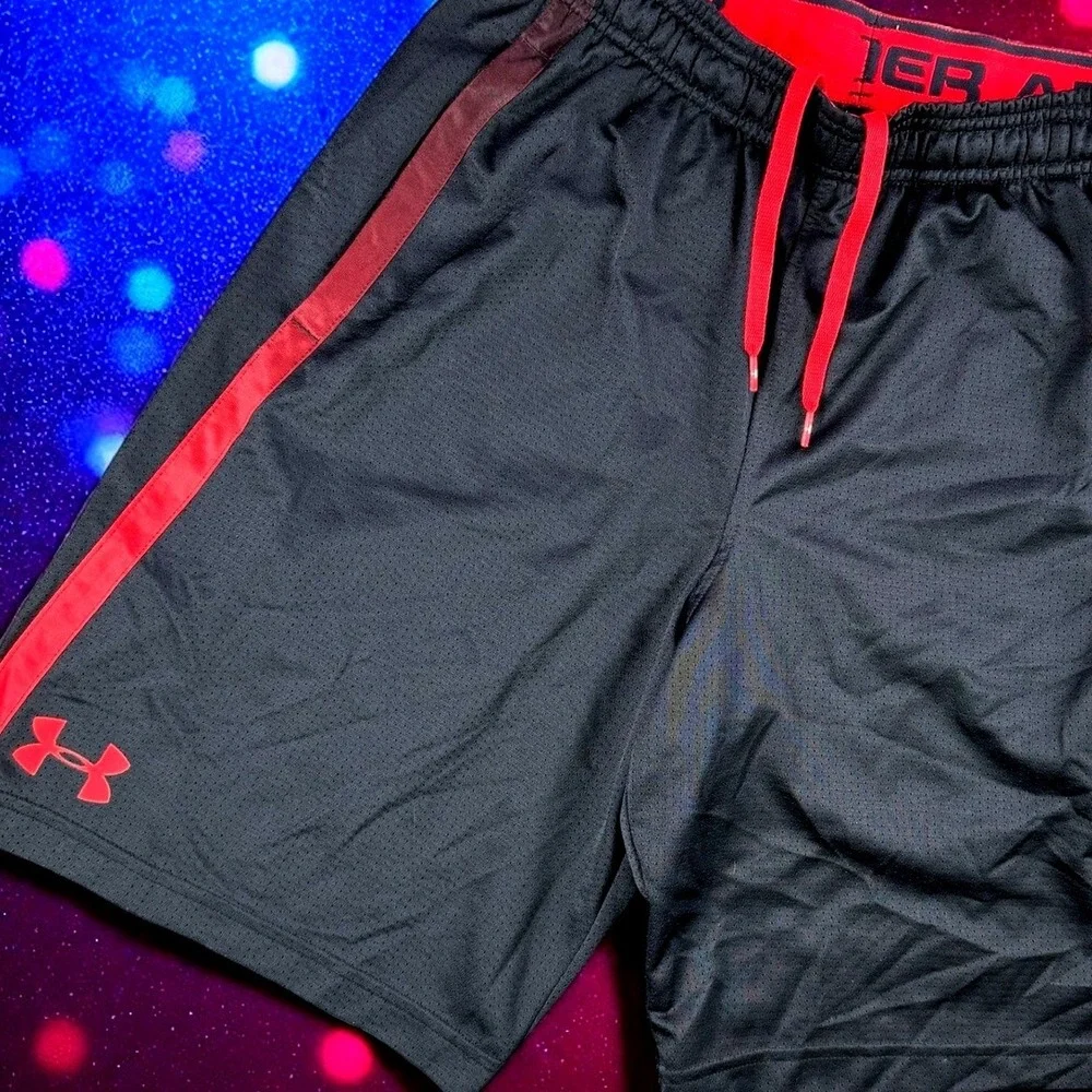 Under Armour‎ Shorts Women S Athletic Gym Shiny Glanz Training Black Drawstring